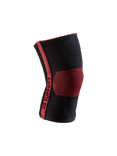 K12511 两侧支撑针织护膝（黑红）